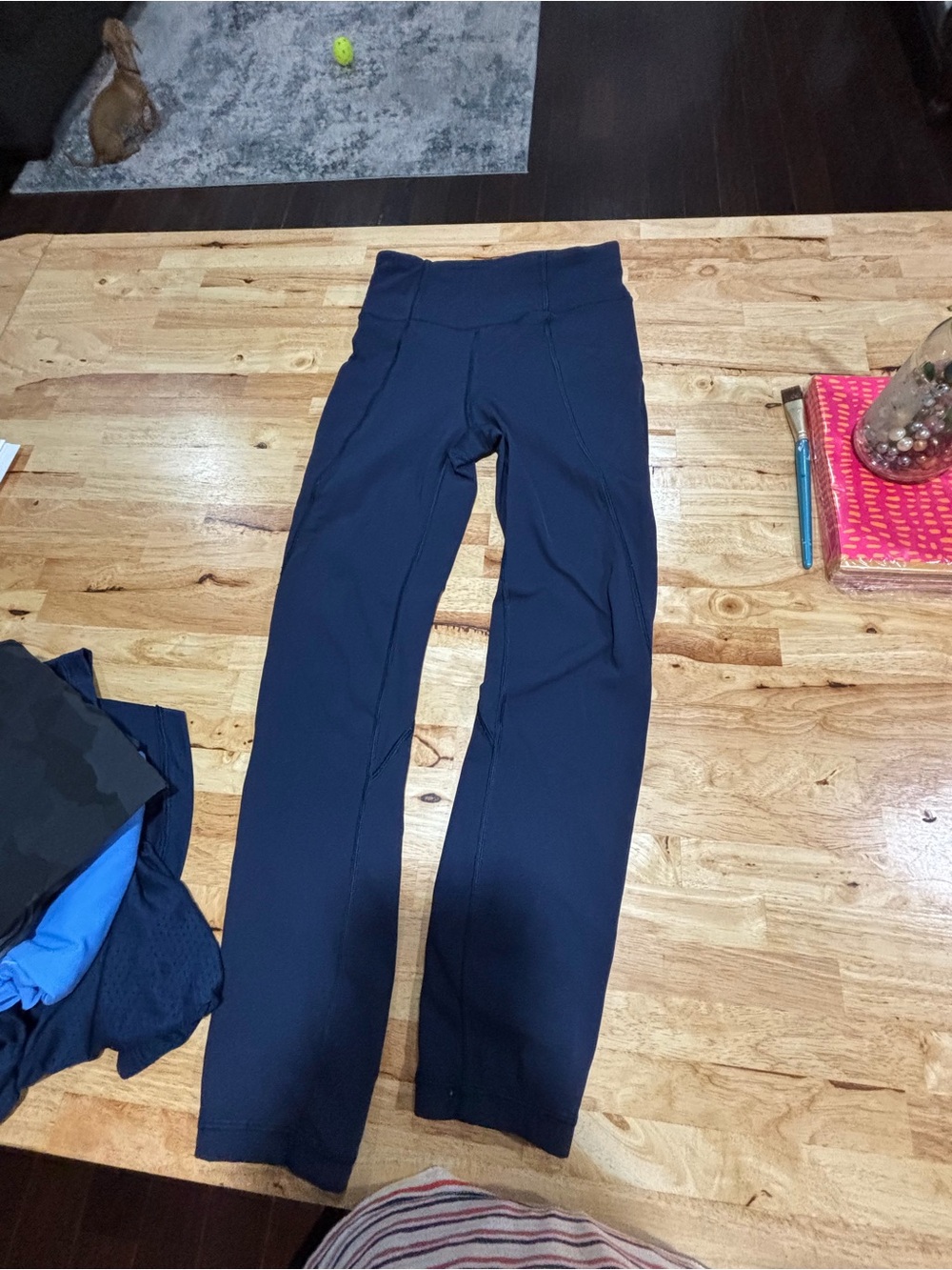 Navy High-Waist Lululemon Leggings - good shape